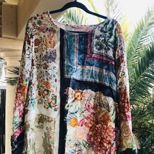 Soft Surroundings multicolored velour top